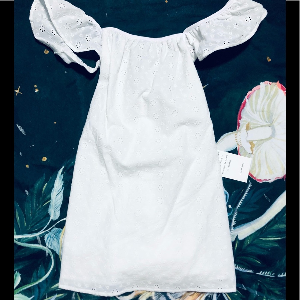 For Love & Lemons Lil Lemons White Sleeveless Eyelet Dress Size 5T NWT